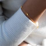 Forglemmigej Armbånd Forgyldt, justerbar længde